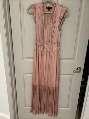 Banana Republic Dusty Rose Ruffled Maxi Dress